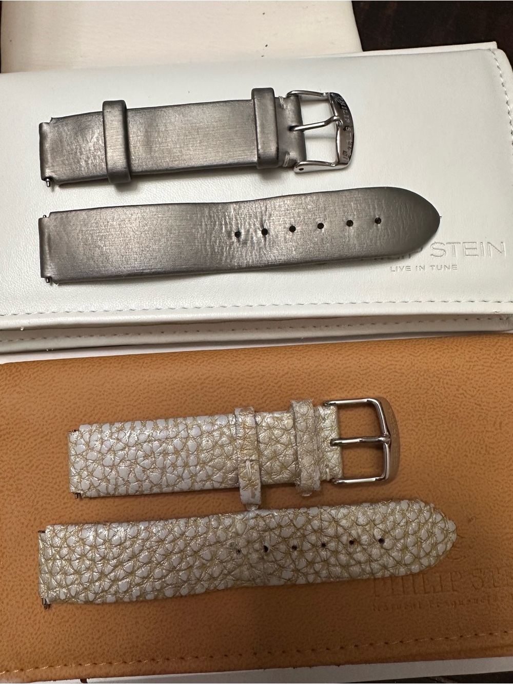 Philip Stein Signature Dual Time Diamond Watch Complete Set-5 Genuine Straps-box - Picture 7 of 16